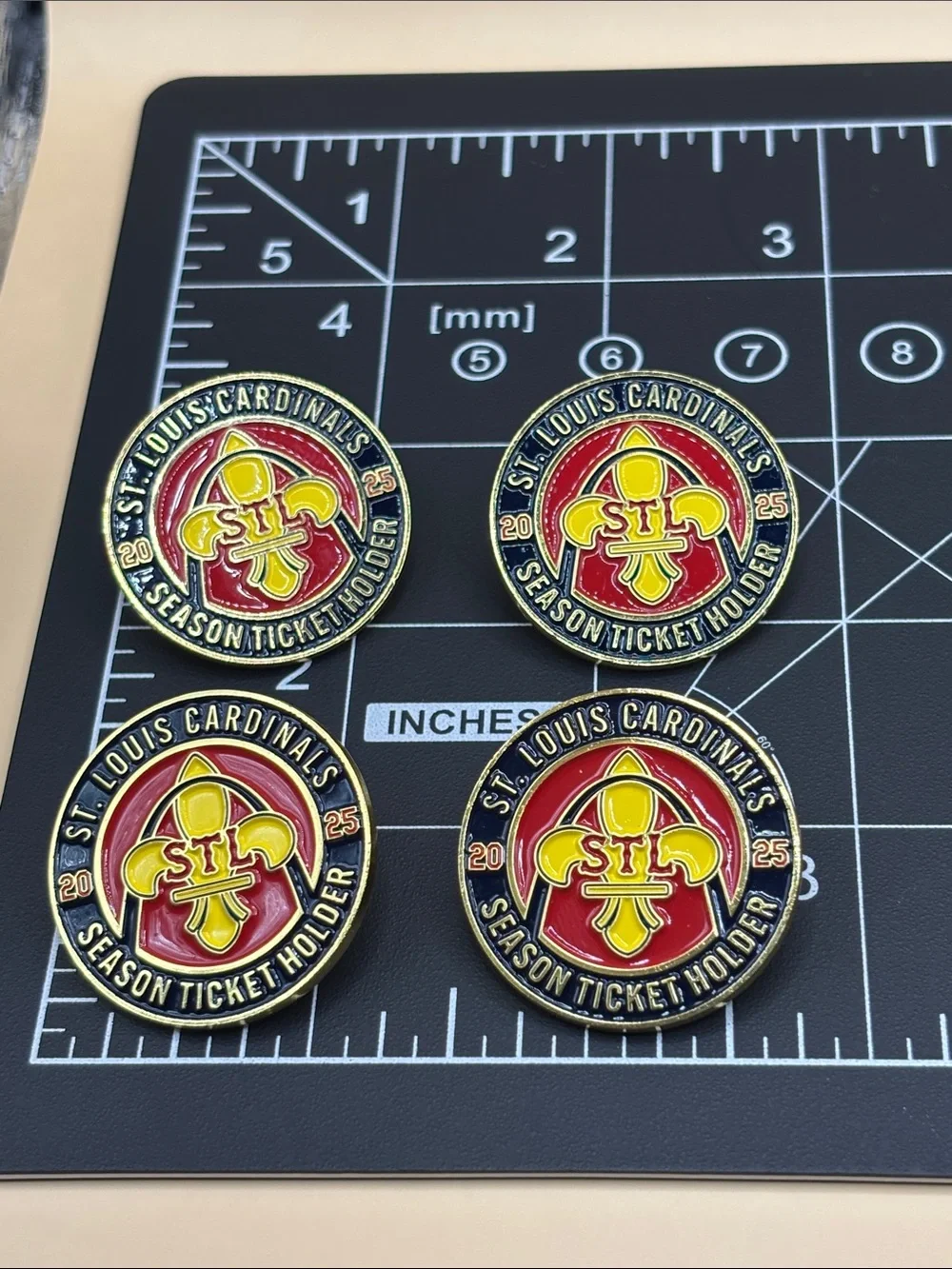 Baseball St. Louis Cardinals Season Ticket Holder Pins - Red & Yellow